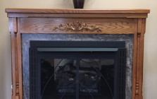BUCK STOVE FIREPLACE WITH STANDARD MANTEL